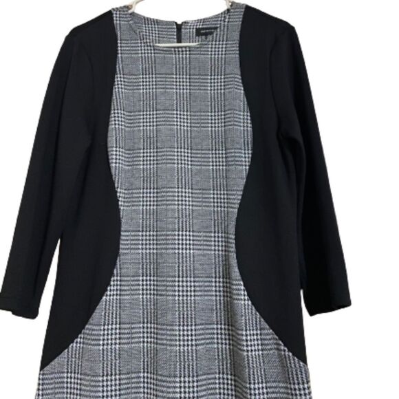 SPENSE WOMEN’s BODYCON BLACK & WHITE HOUNDSTOOTH KNIT DRESS Size 8 - Picture 2 of 6